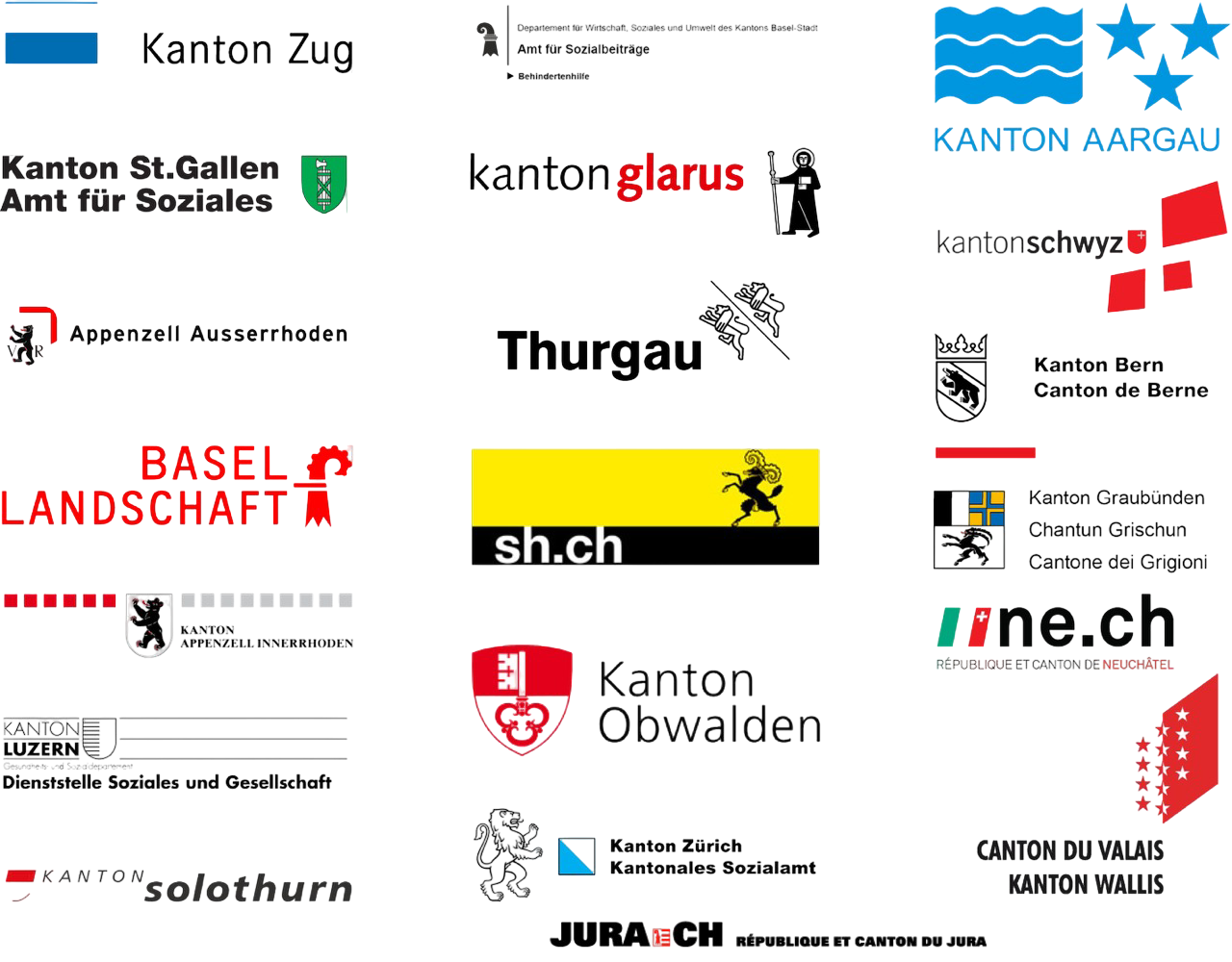 Illustrazione dei loghi cantonali