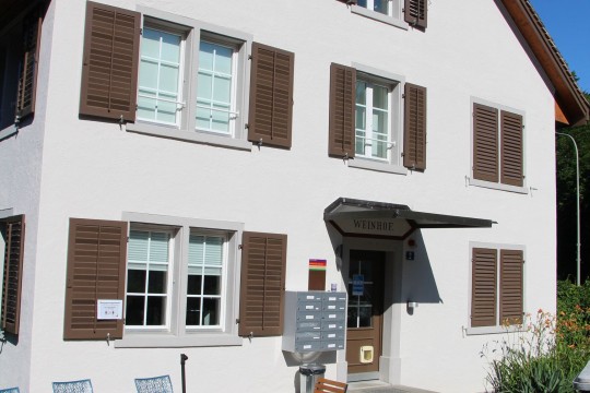 Eingangsbereich des Wohnhauses Weinhof der Martin Stiftung