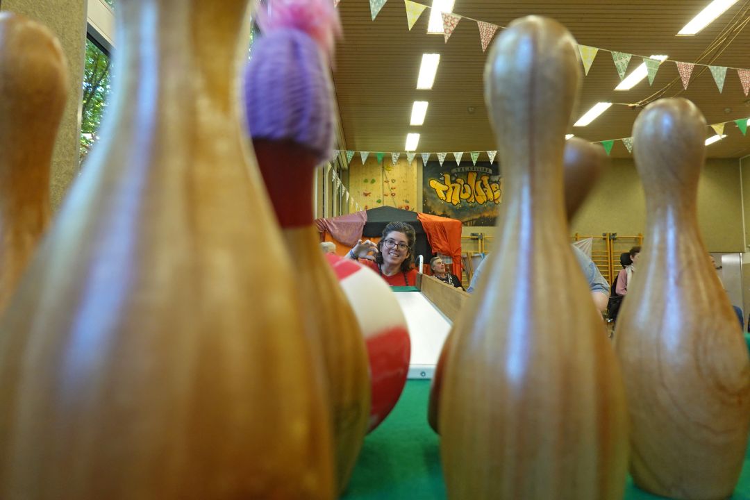 Jahrmarkt zum Jubiläum der Stiftung Rossfeld Spiele ausprobiert